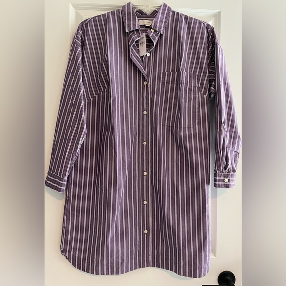 NWT LOFT Striped Mini Pocket Dress - Picture 4 of 7